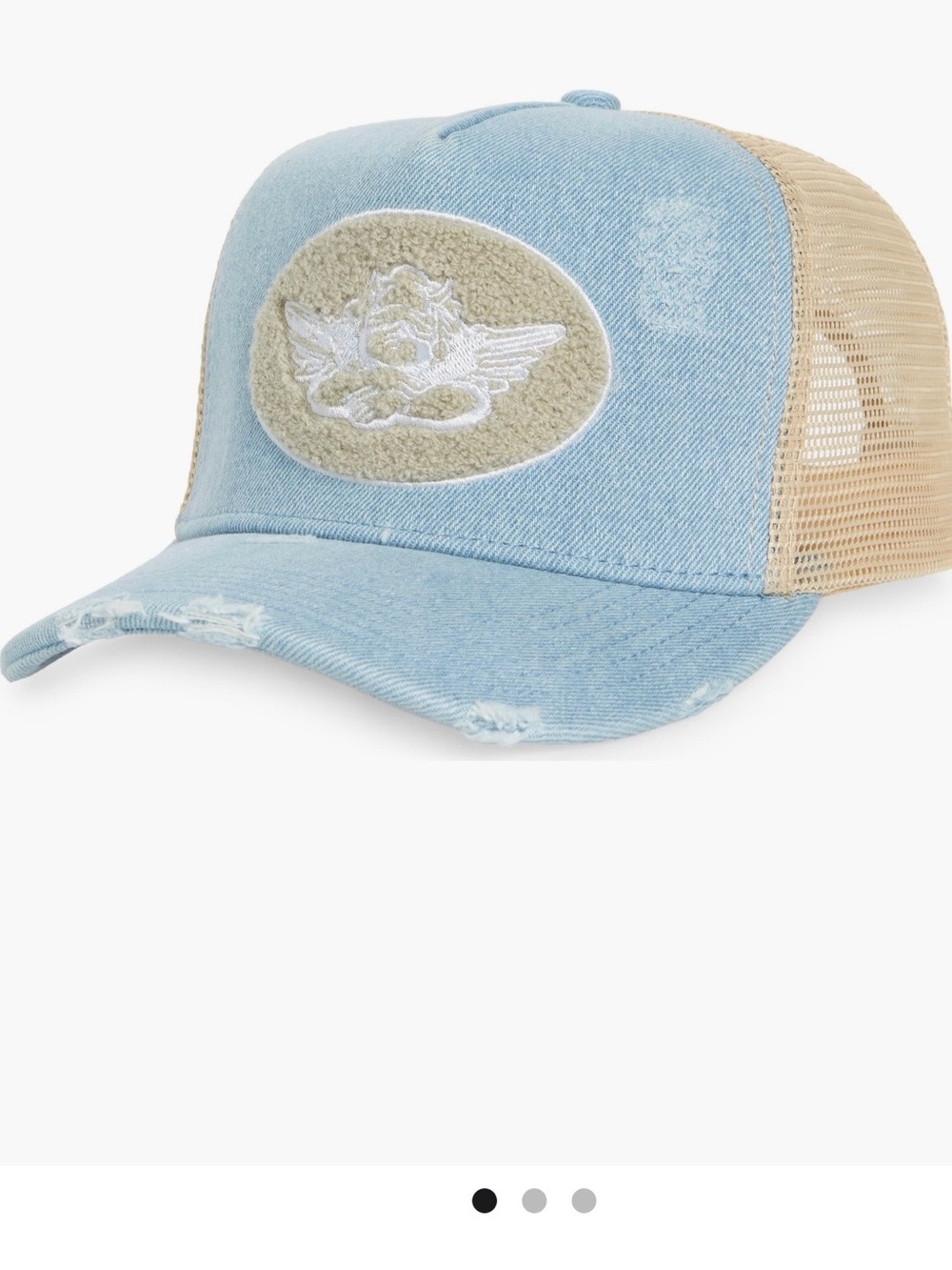 Boys Lie - Distressed Light Blue & Tan Trucker Cap